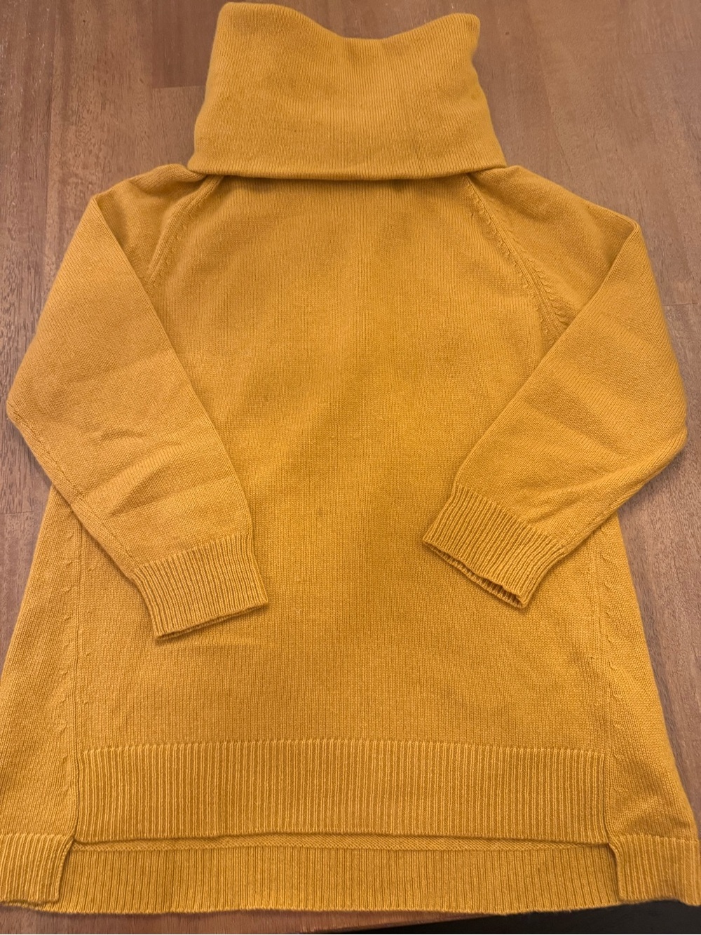 Theory Mustard Yellow Cowl Neck Sweater